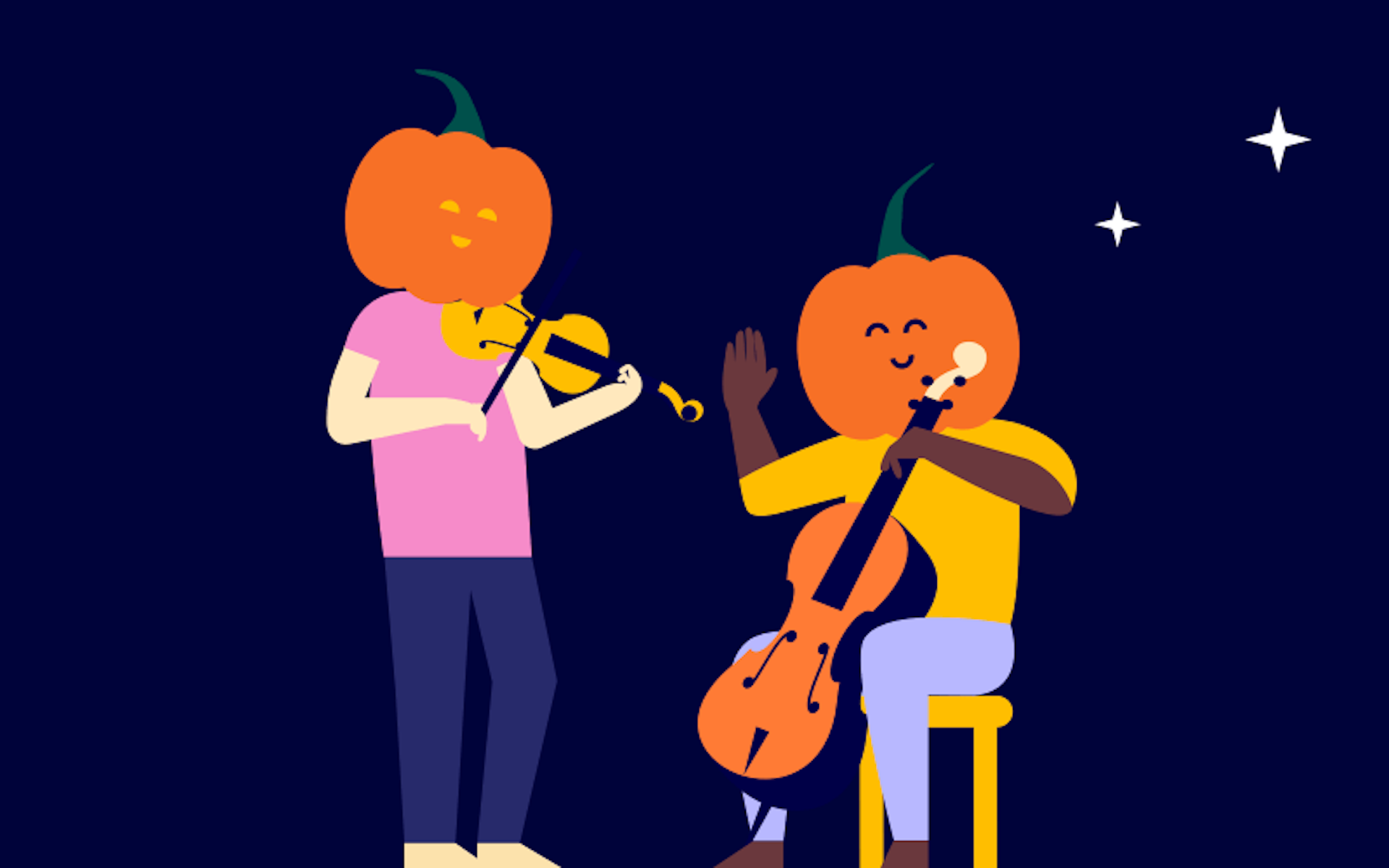 illustration Frissonnons ensemble et en musique (Halloween!)